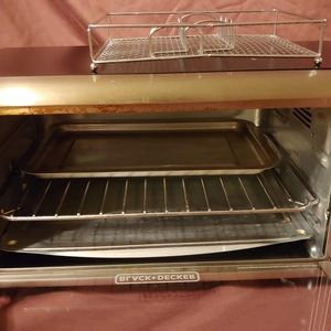 Toaster oven and silverware older